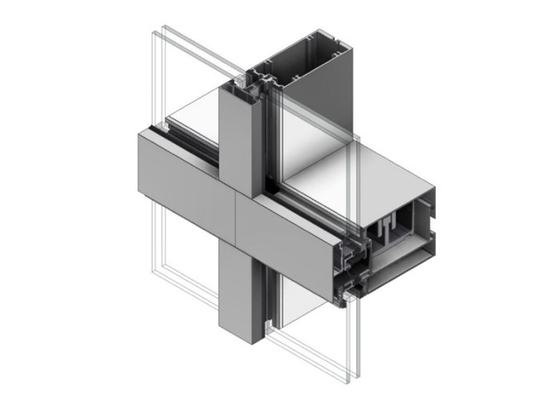 Porcellana Sistemi di alluminio per facciate continue in alluminio impermeabile Prestazioni di alta sicurezza fornitore