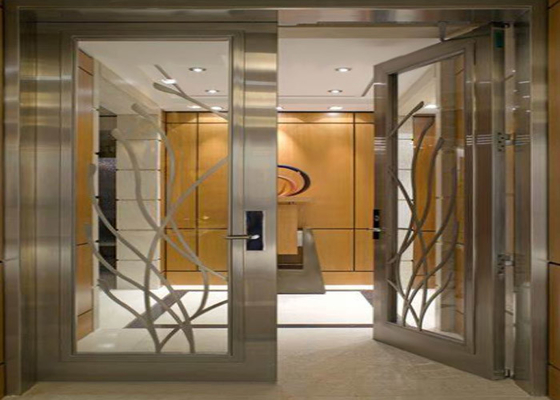 Porcellana Facile installazione di porte residenziali in acciaio inox / peso leggero porta principale in acciaio inox fornitore