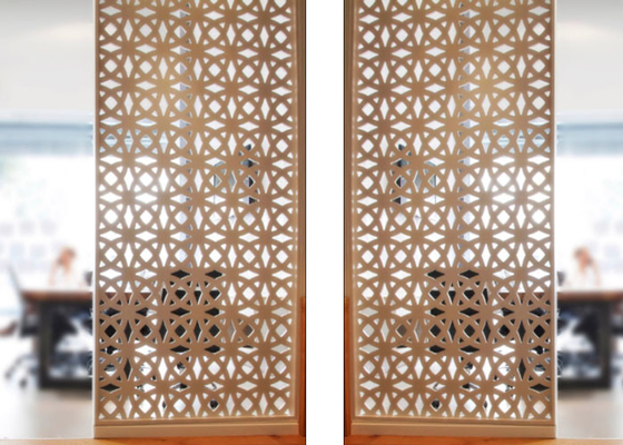 Porcellana Pannelli decorativi in ​​metallo con schermo in acciaio inox con funzione di divisione / occultamento fornitore