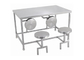 Tavolo da pranzo e sedie modello in acciaio inossidabile di qualsiasi dimensione disponibile fornitore