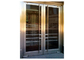 Porte residenziali alla moda dell&amp;#39;acciaio inossidabile con forma di grano di legno naturale fornitore