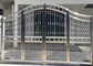 Porte di sicurezza in acciaio inox con superficie liscia, porte anteriori in acciaio moderne con logo targhetta fornitore